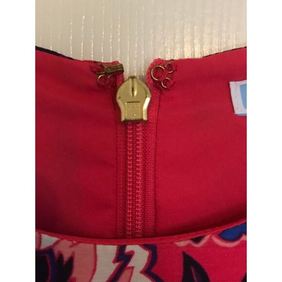 Draper James Francie Floral Cold Shoulder Dress Raspberry Red - Size 4 - Picture 4 of 10